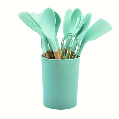 12 - Piece Silicone Kitchen Utensil Set with Holder - Shoprova
