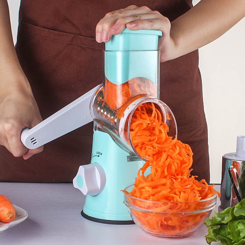Vegetable Chopper & Slicer 3 - in - 1 Food Processor with Rotary Blades - Shoprova
