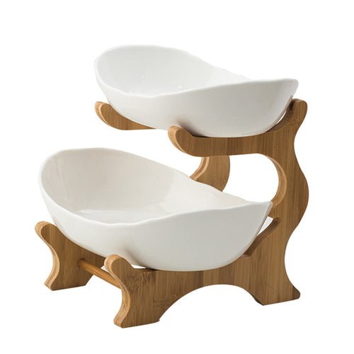 Nordic 3 - Tier Ceramic Fruit Tray – Porcelain Candy & Snack Stand - Shoprova