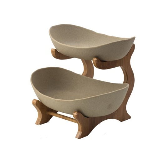 Nordic 3 - Tier Ceramic Fruit Tray – Porcelain Candy & Snack Stand - Shoprova