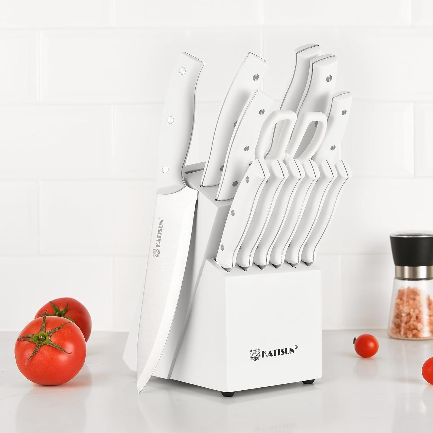 15 - Piece High Carbon Stainless Steel Kitchen Knife Set - Shoprova