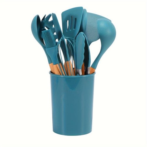 12 - Piece Silicone Kitchen Utensil Set with Holder - Shoprova