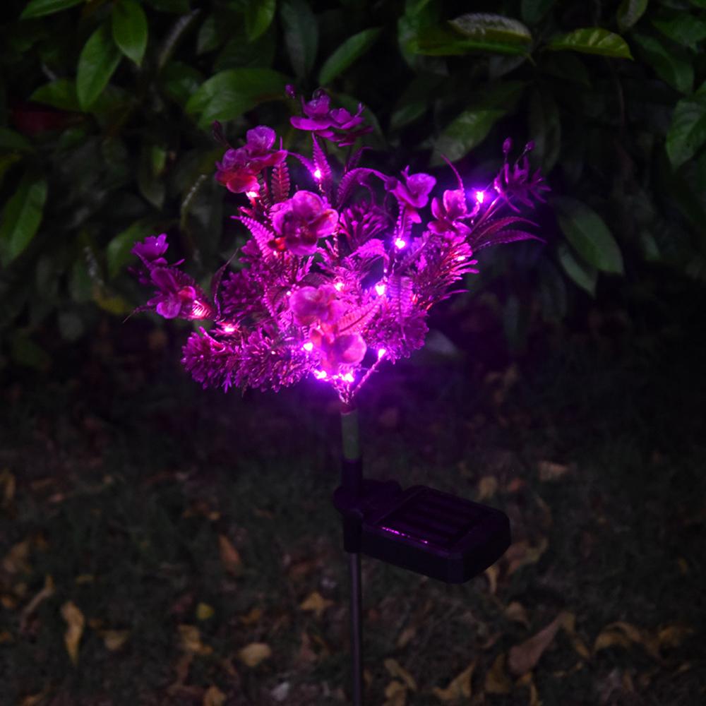 Solar Phalaenopsis Garden Lights – Orchid Flower Lamps (Set of 2) - Shoprova