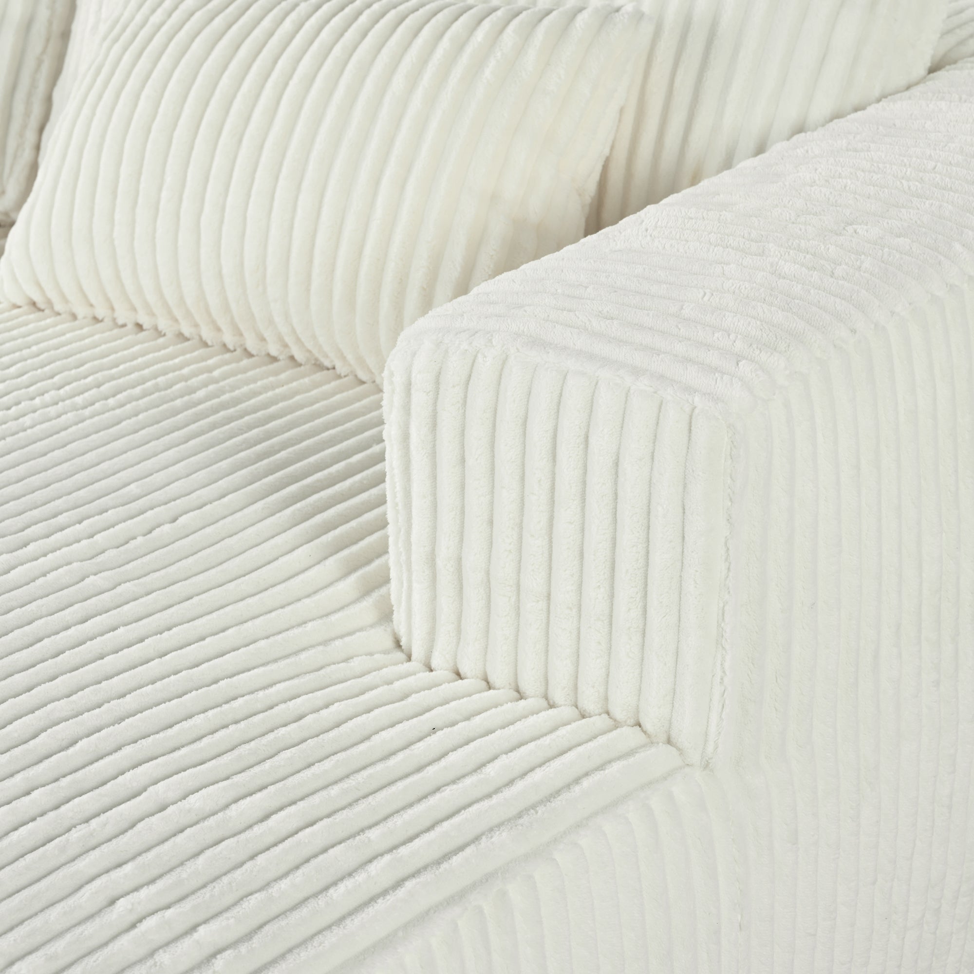 Convertible Corduroy 2‑Seater Sofa Bed with Split Lounger Design - Shoprova