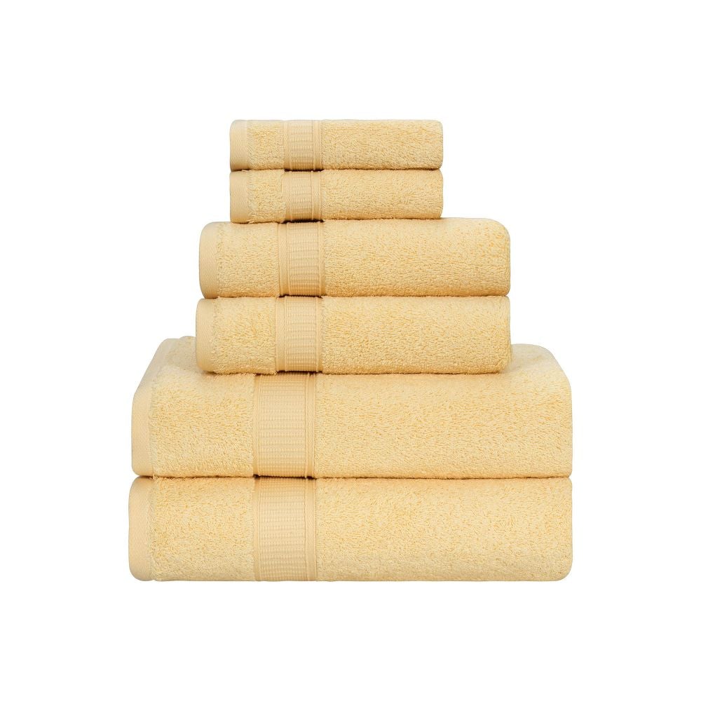 Turkish Cotton Bath Towel Set of 6 – Ultra Soft & Absorbent - Shoprova