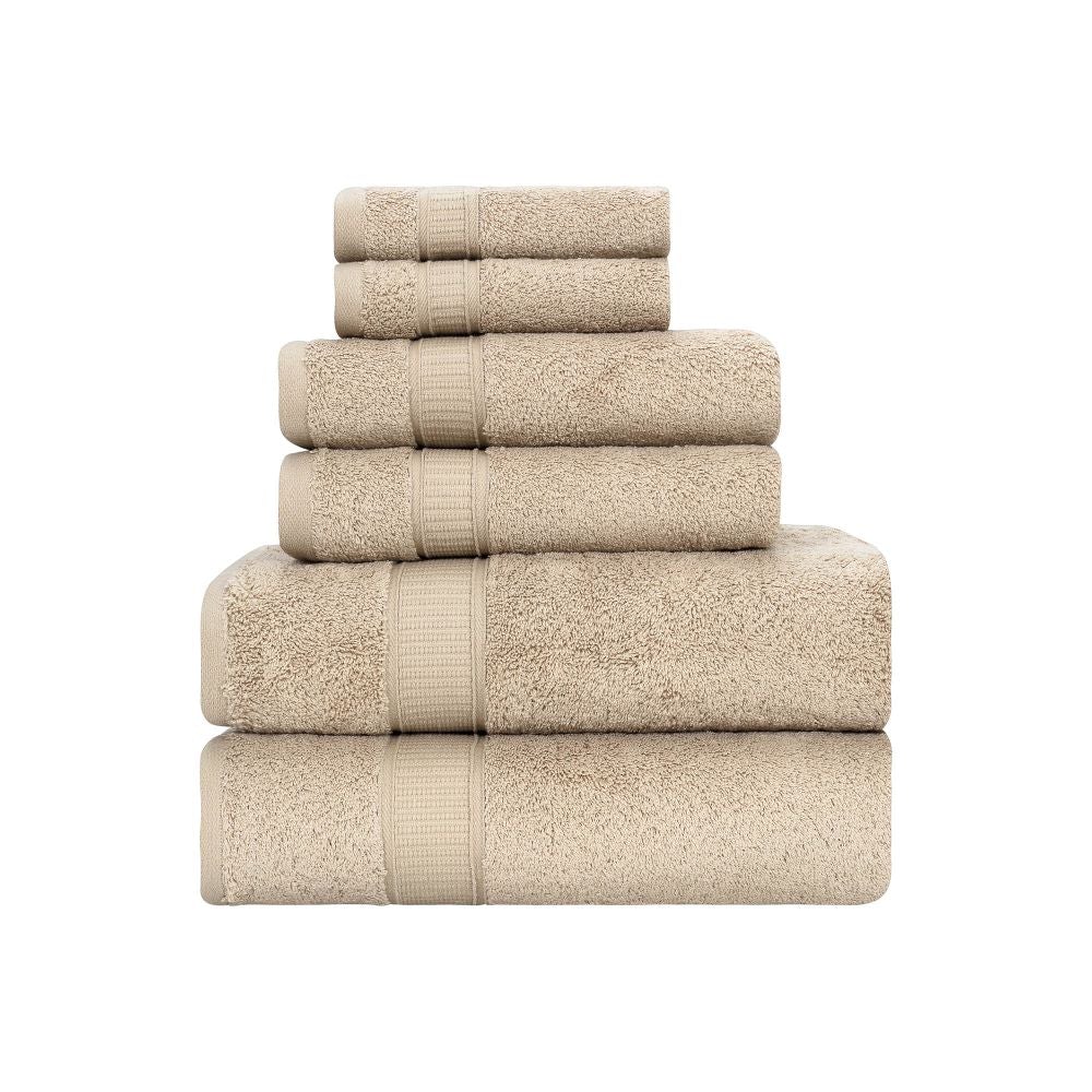 Turkish Cotton Bath Towel Set of 6 – Ultra Soft & Absorbent - Shoprova