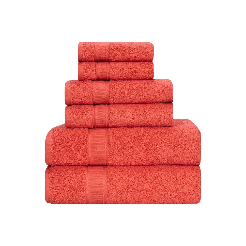 Turkish Cotton Bath Towel Set of 6 – Ultra Soft & Absorbent - Shoprova