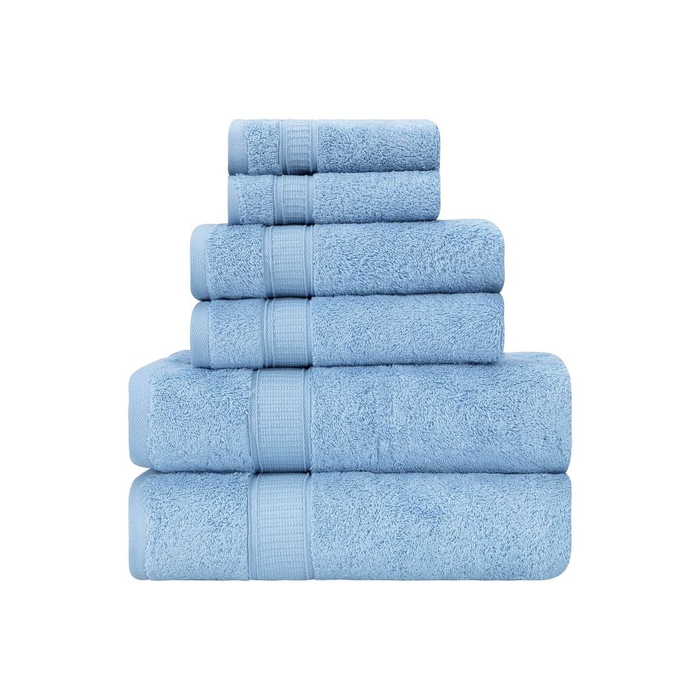 Turkish Cotton Bath Towel Set of 6 – Ultra Soft & Absorbent - Shoprova