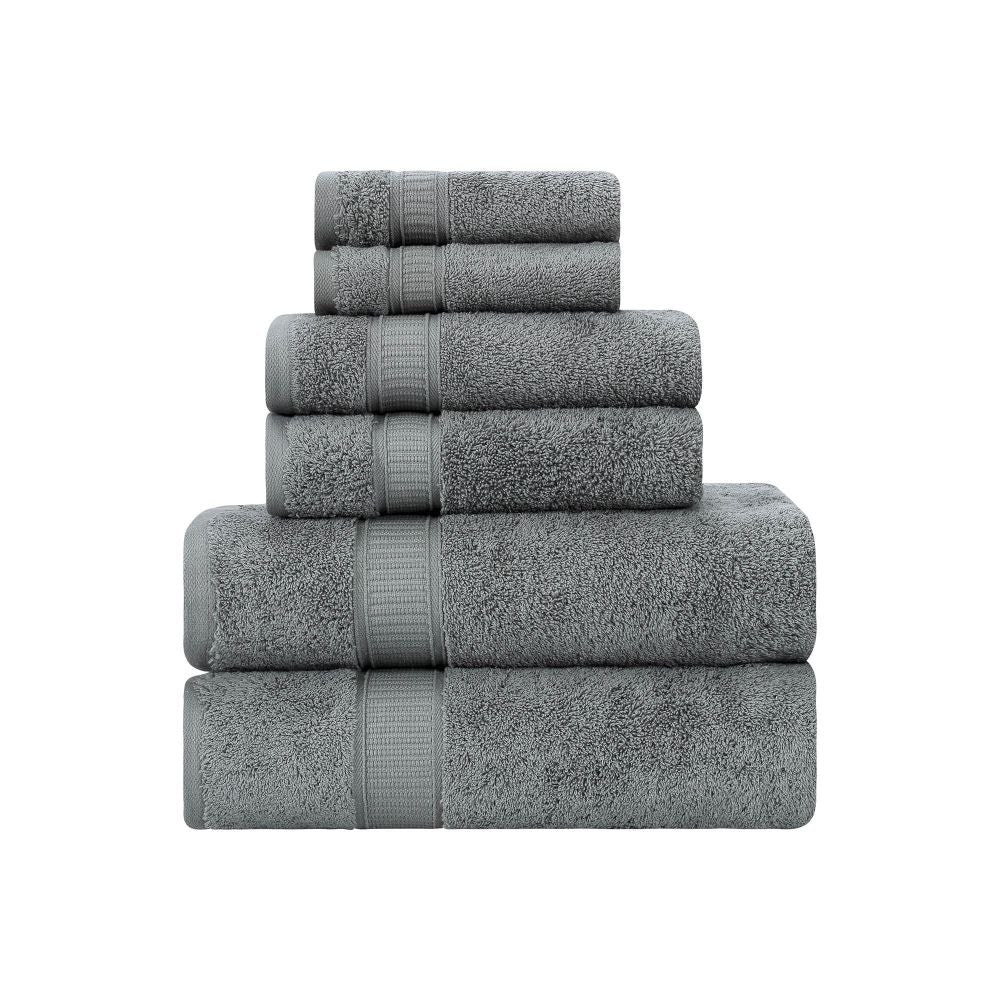 Turkish Cotton Bath Towel Set of 6 – Ultra Soft & Absorbent - Shoprova