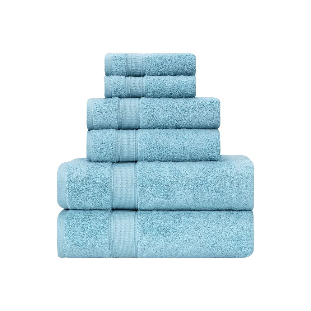 Turkish Cotton Bath Towel Set of 6 – Ultra Soft & Absorbent - Shoprova