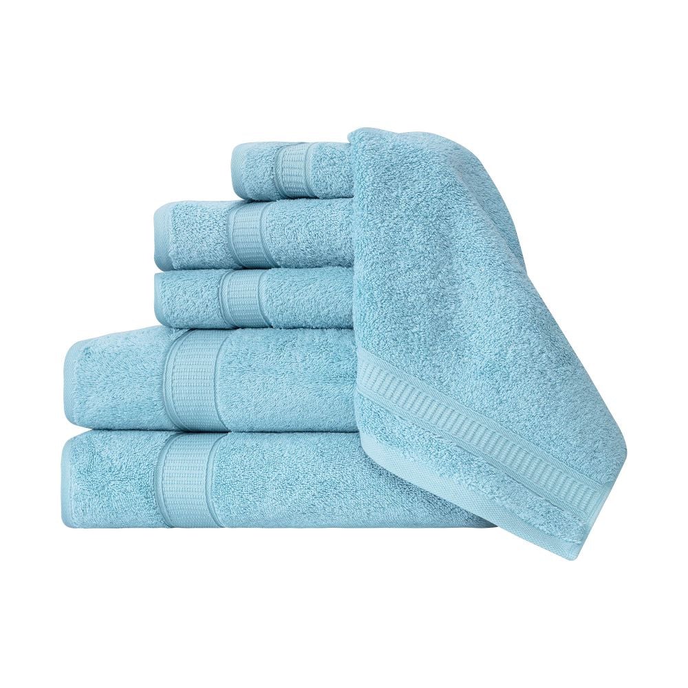 Turkish Cotton Bath Towel Set of 6 – Ultra Soft & Absorbent - Shoprova