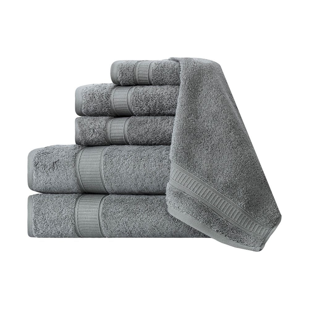 Turkish Cotton Bath Towel Set of 6 – Ultra Soft & Absorbent - Shoprova