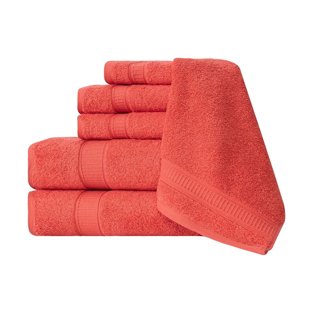 Turkish Cotton Bath Towel Set of 6 – Ultra Soft & Absorbent - Shoprova