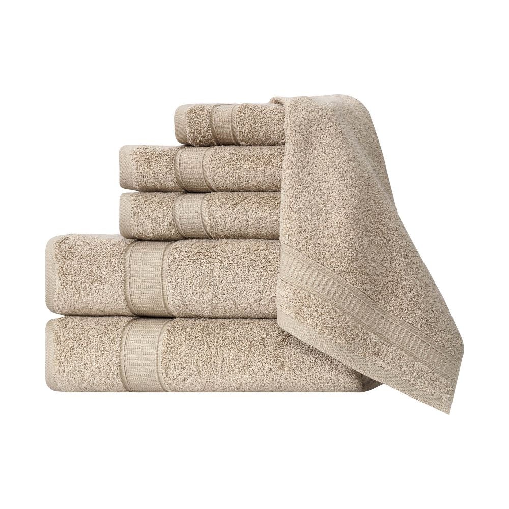 Turkish Cotton Bath Towel Set of 6 – Ultra Soft & Absorbent - Shoprova