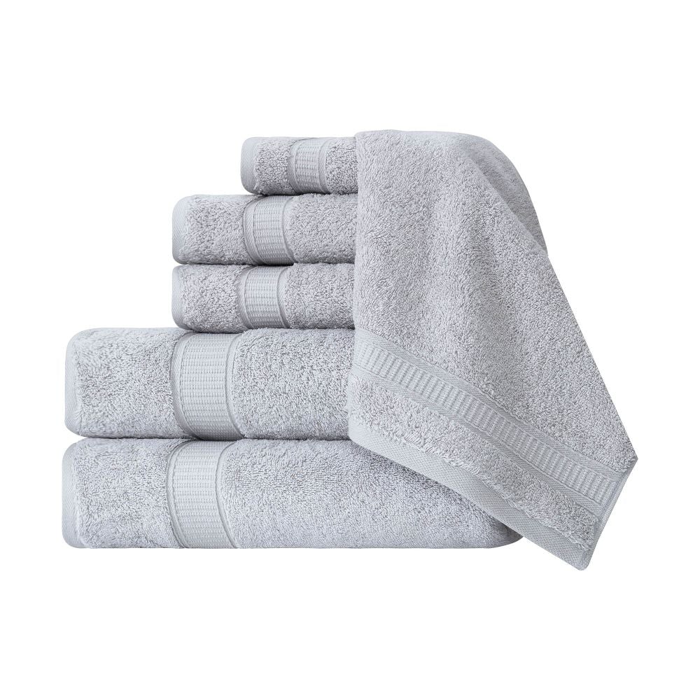 Turkish Cotton Bath Towel Set of 6 – Ultra Soft & Absorbent - Shoprova