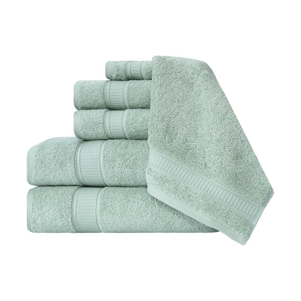 Turkish Cotton Bath Towel Set of 6 – Ultra Soft & Absorbent - Shoprova