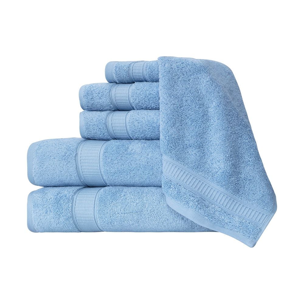 Turkish Cotton Bath Towel Set of 6 – Ultra Soft & Absorbent - Shoprova