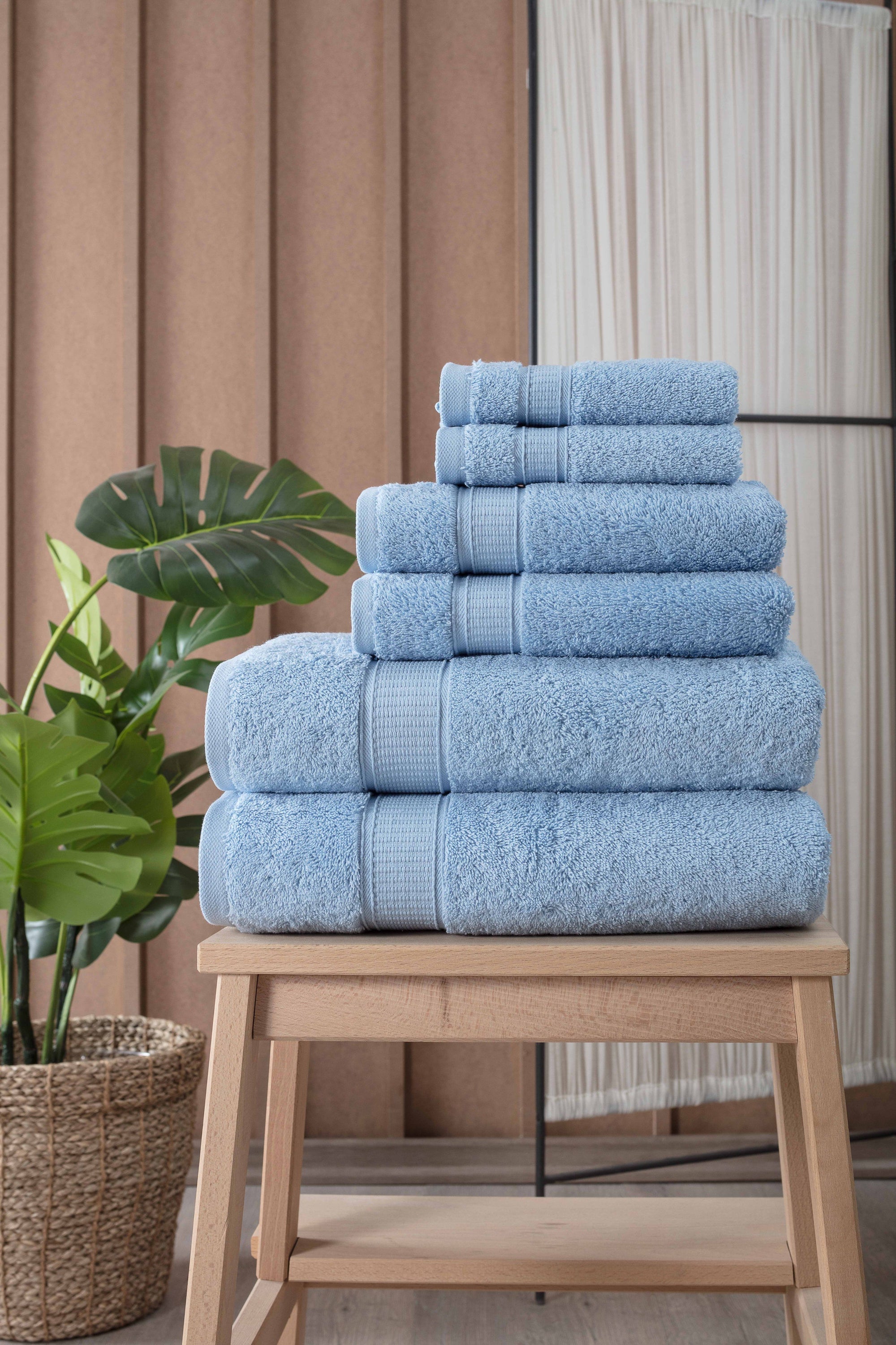 Turkish Cotton Bath Towel Set of 6 – Ultra Soft & Absorbent - Shoprova