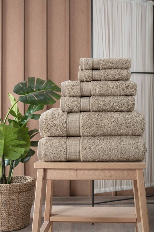 Turkish Cotton Bath Towel Set of 6 – Ultra Soft & Absorbent - Shoprova