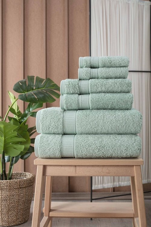 Turkish Cotton Bath Towel Set of 6 – Ultra Soft & Absorbent - Shoprova