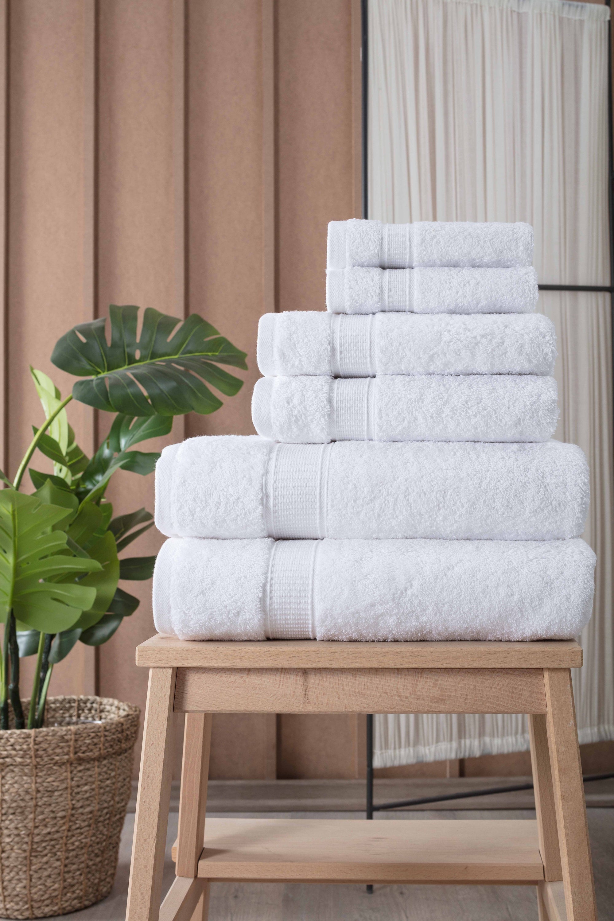 Turkish Cotton Bath Towel Set of 6 – Ultra Soft & Absorbent - Shoprova