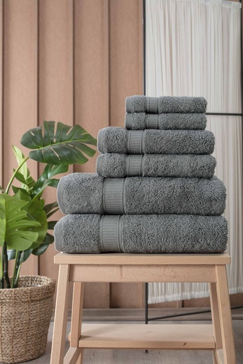 Turkish Cotton Bath Towel Set of 6 – Ultra Soft & Absorbent - Shoprova