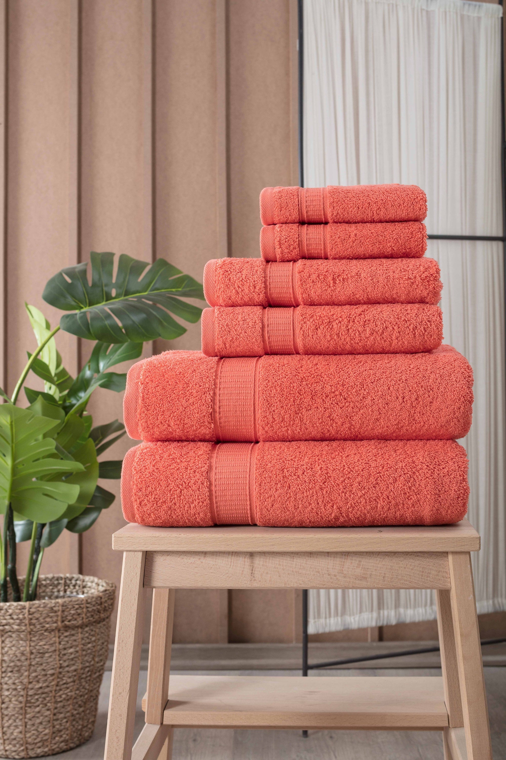 Turkish Cotton Bath Towel Set of 6 – Ultra Soft & Absorbent - Shoprova