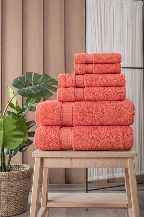 Turkish Cotton Bath Towel Set of 6 – Ultra Soft & Absorbent - Shoprova