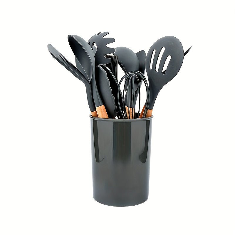 12 - Piece Silicone Kitchen Utensil Set with Holder - Shoprova