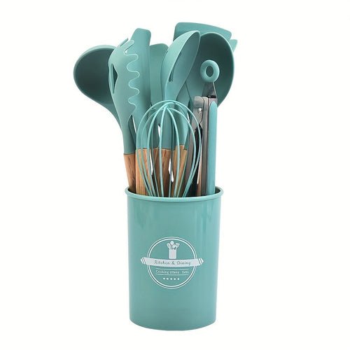12 - Piece Silicone Kitchen Utensil Set with Holder - Shoprova