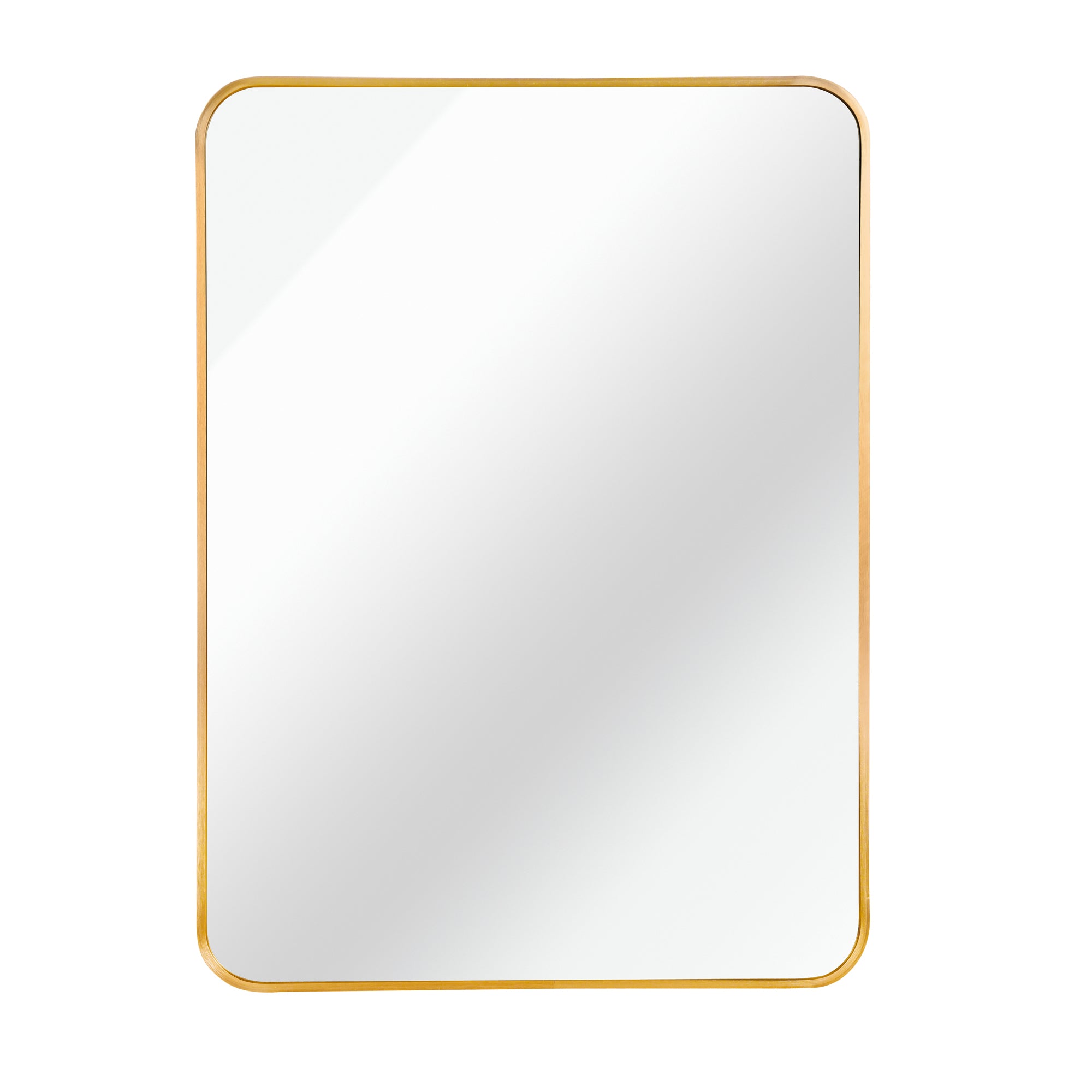 Gold Metal Framed Rectangular Wall Mirror – 22"x30" Bathroom Vanity Mirror - Shoprova