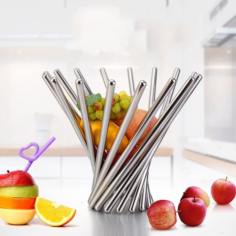 Premium Stainless Steel Foldable Fruit Bowl – Modern Spiral Design - Shoprova