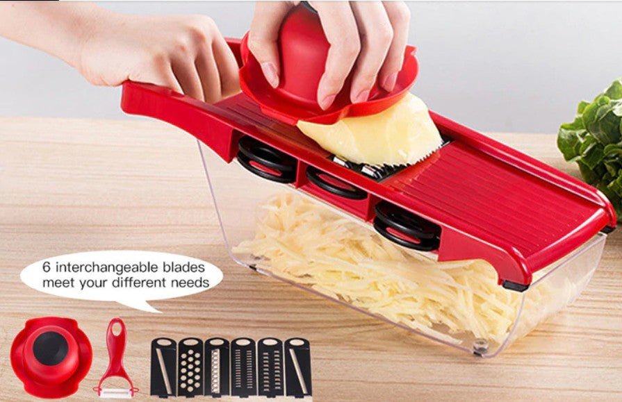 6 - Blade Stainless Steel Vegetable Cutter – Multi - Functional Slicer - Shoprova