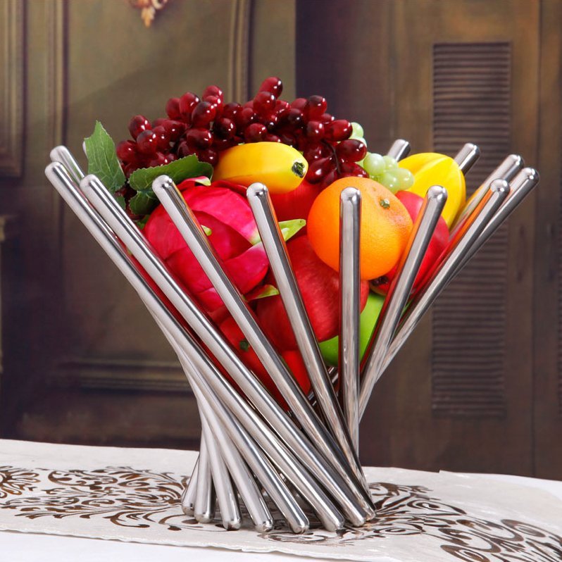 Premium Stainless Steel Foldable Fruit Bowl – Modern Spiral Design - Shoprova