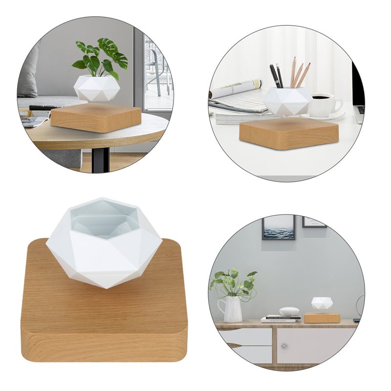 Magnetic Levitating Rotating Flower Pot – Floating Bonsai Planter - Shoprova