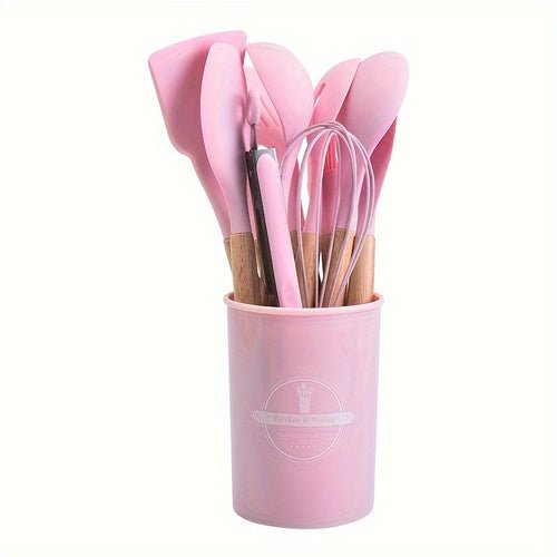12 - Piece Silicone Kitchen Utensil Set with Holder - Shoprova